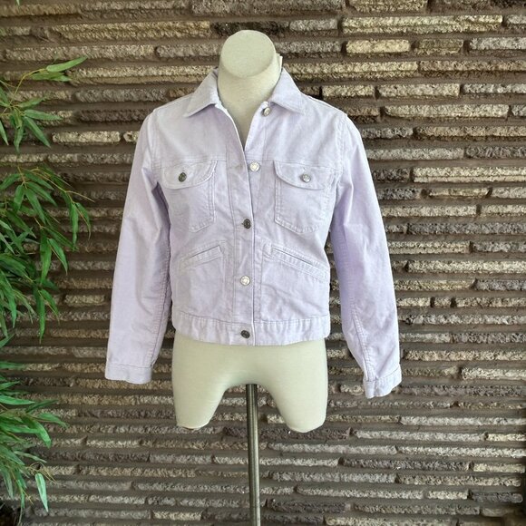 GAP for Good Lavender Purple Corduroy Trucker Jacket Size Small - Picture 12 of 12